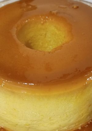 Una foto de Flan de leche condensada