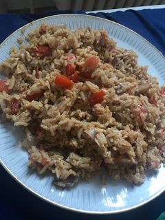 Una foto de Arroz con huevo