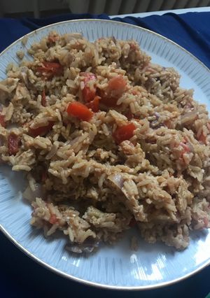 Una foto de Arroz con huevo