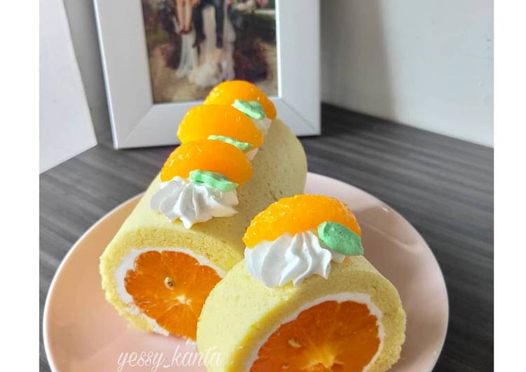 WAJIB DICOBA! Begini Resep Rahasia Orange Roll Cake