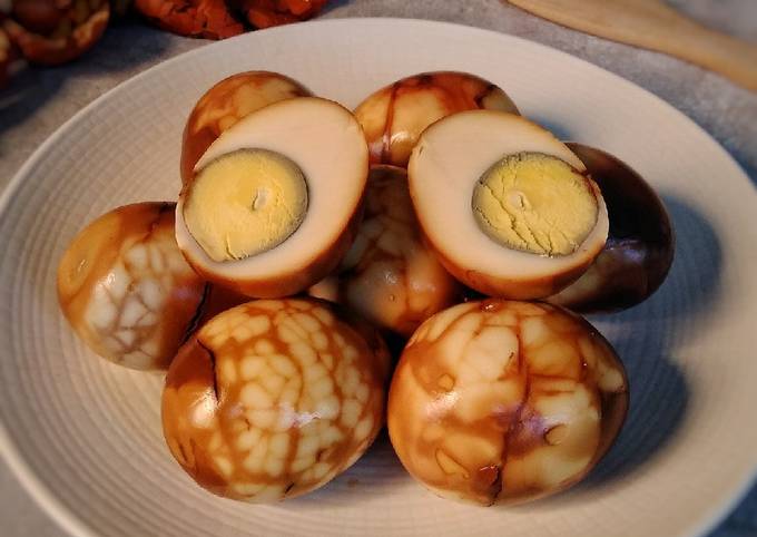 Ini dia! Cara gampang buat Telur pindang marble hidangan Idul Adha yang istimewa