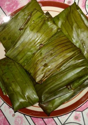 Foto resep Talam singkong bungkus daun pisang