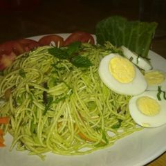 A picture of Green Chowmein.