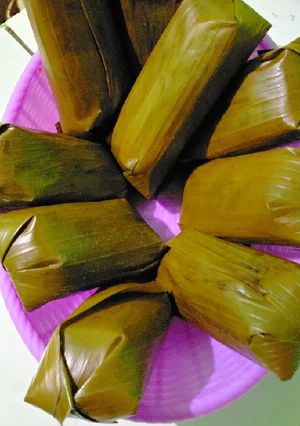 Foto resep Lontong Jumbo isi Oncom dan Lontong Jumbo isi Sayuran