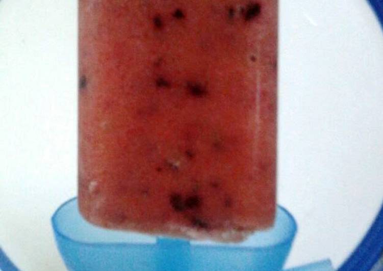 Simple Way to Prepare Super Quick Homemade Ladybirds Refreshing Summer Fruit Smoothie Ice Blocks .