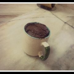 A picture of Yummy chocolate eggless mug cake.
