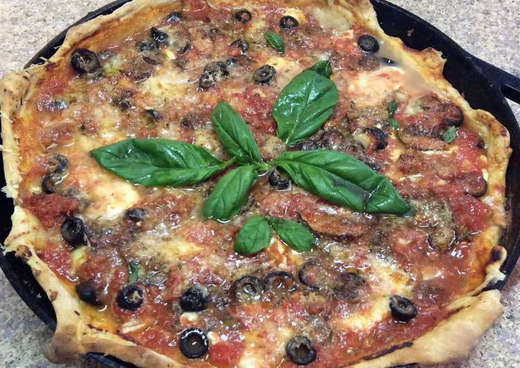 Recipe of Speedy Perfect Deep dish Pizza - Easy Homemade Dough