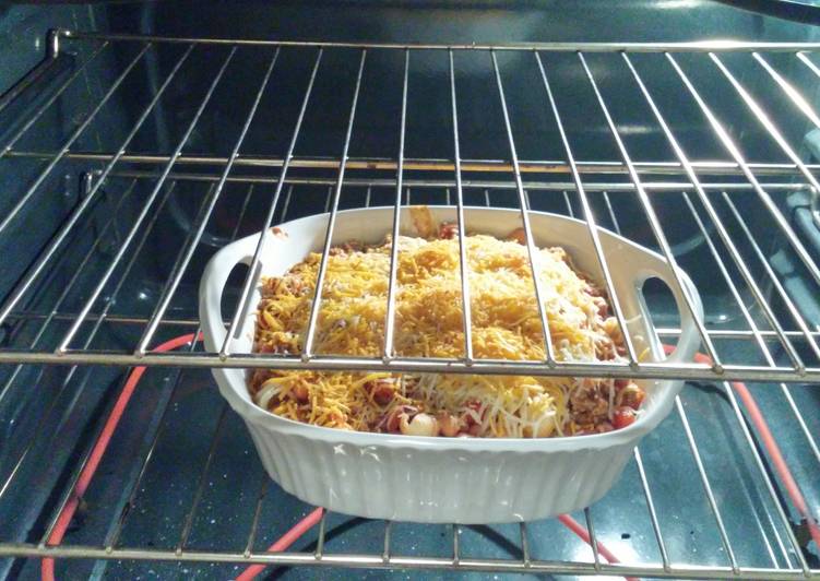 Recipe of Award-winning Left over taco chilli pasta bake