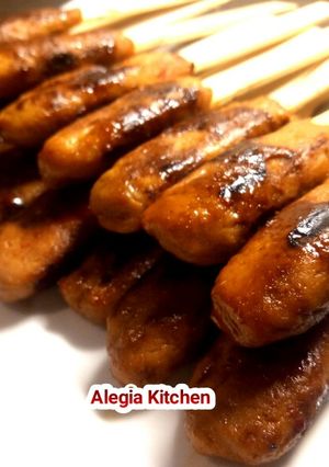 Foto resep 15. Sate babi lilit manis bumbu Bali