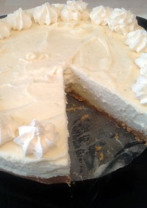 A picture of White Chocolate and Lime Cheesecake.