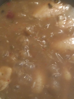 A picture of Chicken and sausage Gumbo - quick and easy.