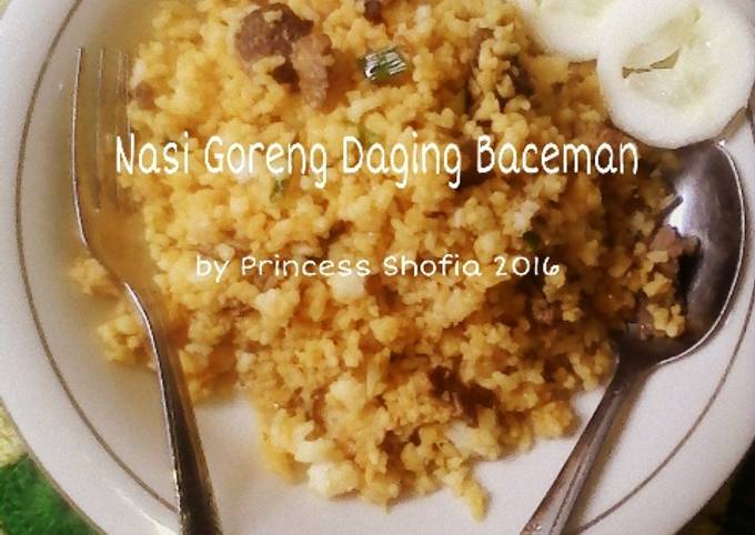 Cara Buat Nasi Goreng Daging Baceman Enak Dan Mudah