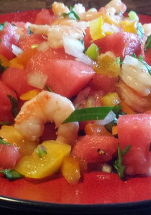 A picture of Shrimp and Watermelon Salad.