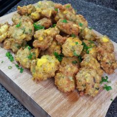 A picture of Ackee and Saltfish Fritters.