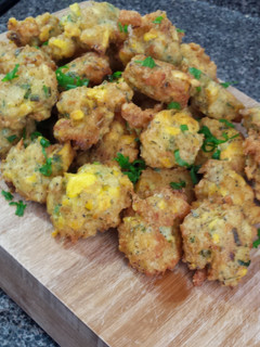 A picture of Ackee and Saltfish Fritters.