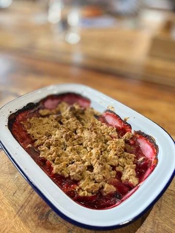 Easy Way Make Rhubarb, apple and berries oat crumble @kana’s birthday 🥳 which So Delicious