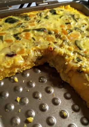 Una foto de Tarta de zapallitos sin harina en flip