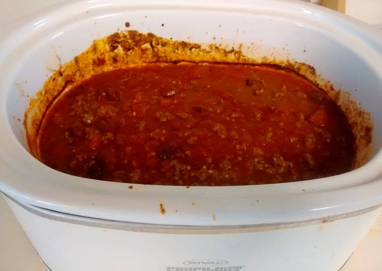 Steps to Make Any-night-of-the-week Crockpot chili