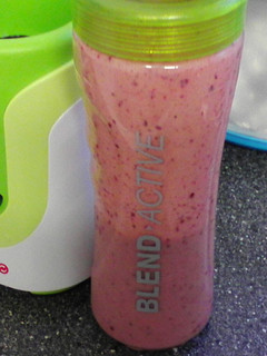 A picture of Thick Mango-Berry Smoothie.