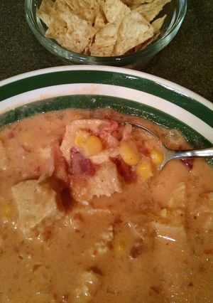 A picture of Bacon Chicken Corn Chowder.