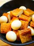 Sweet and Salty Simmered Satsuma-Age and QuailEggs