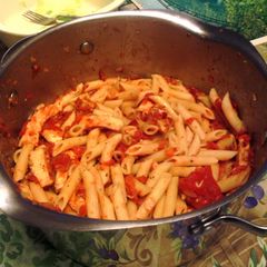 A picture of Penne Arrabiata.