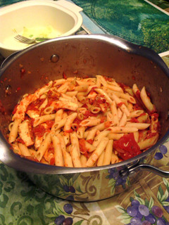 A picture of Penne Arrabiata.