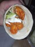 Buffalo chicken strip wrap