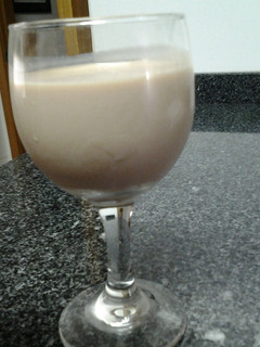 A picture of Irish cream recipe.