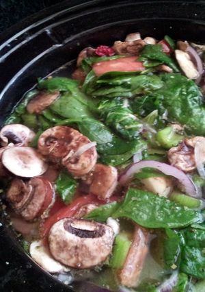 A picture of Crockpot energy soup.