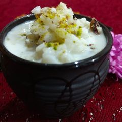 A picture of Ras malai poha.