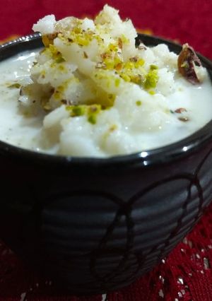 A picture of Ras malai poha.