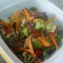 A picture of Cauliflower,brocolli salad.