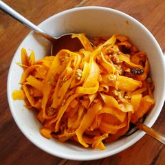 A picture of Healthy carrot / zucchini "pasta".