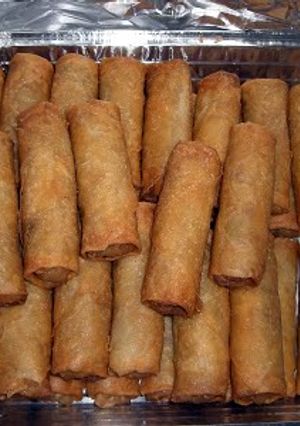 A picture of Pork eggrolls.