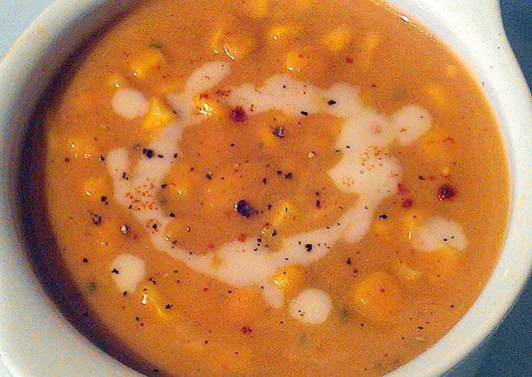 Steps to Prepare Super Quick Homemade Vickys Sweetcorn & Pumpkin Bisque, GF DF EF SF NF