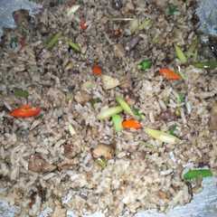 A picture of Nasi piritan ayam.