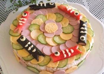 Easiest Way to Prepare Yummy Carp Banner Sushi Cake for Childrens Day
