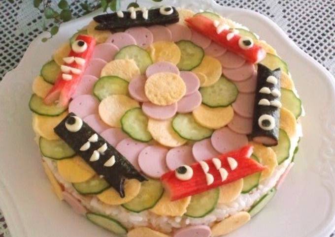 Carp Banner Sushi Cake for Children's Day