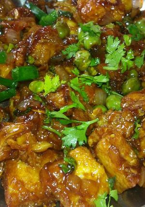A picture of Egg fried bread and gobhi chilli(dry).