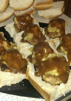 A picture of Thanksgiving inspired sliders..