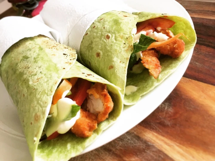 Simple Way Make Recipe Crispy Chicken &amp;amp; Salad Wraps that is Awesome, Delicious}