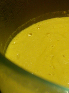 A picture of Easy, lazy, raw mango pudding.