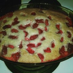 A picture of Strawberry cobbler.