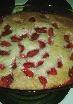 A picture of Strawberry cobbler.