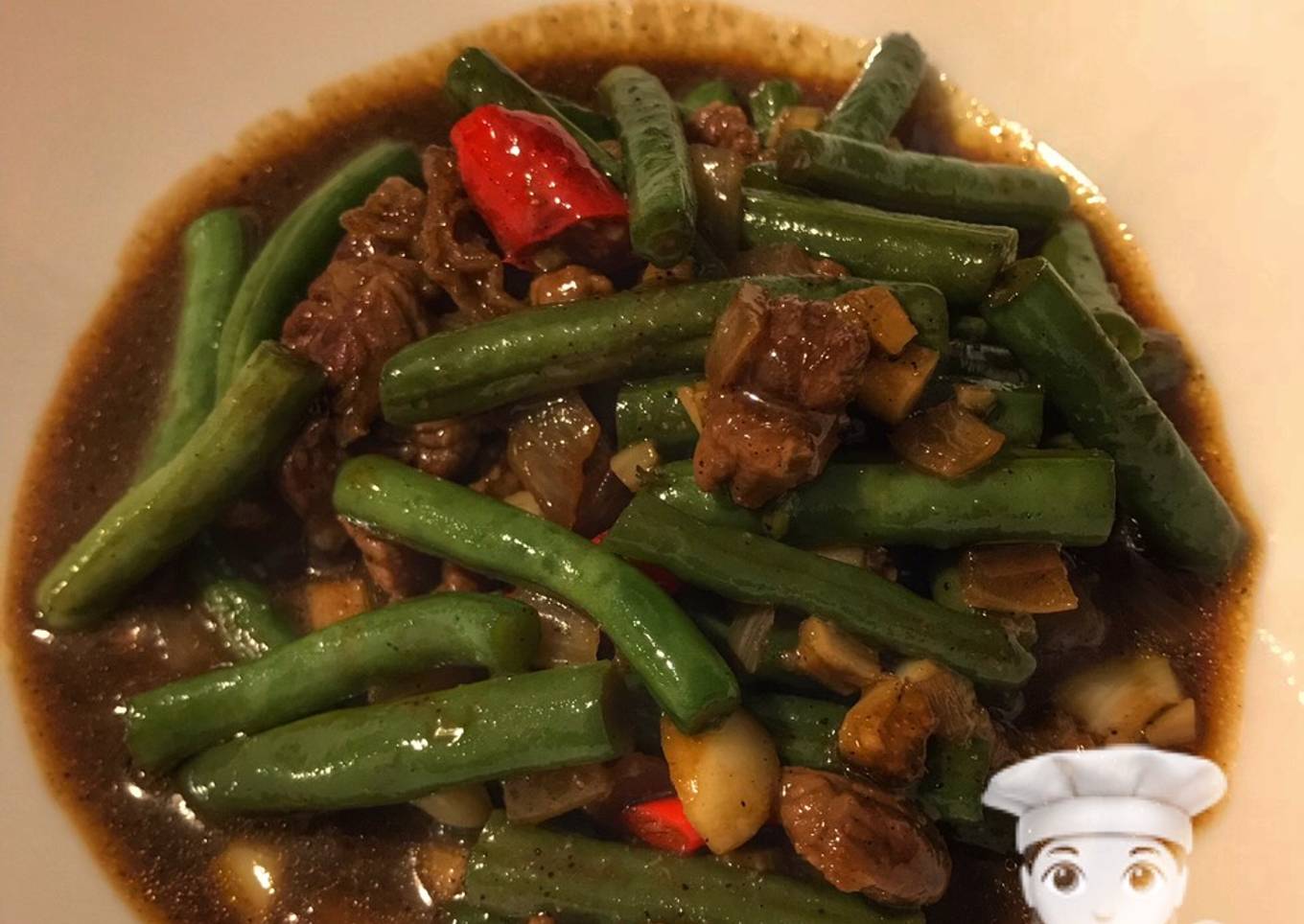 Buncis Daging Cincang