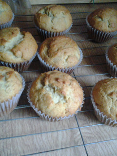 A picture of Yummy banana muffins.