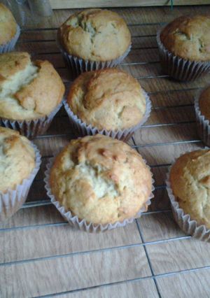 A picture of Yummy banana muffins.