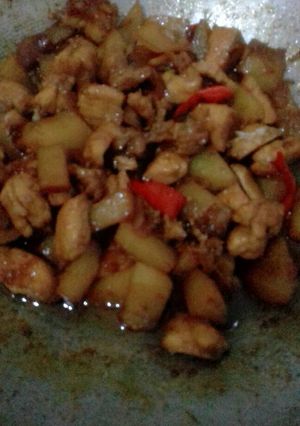 Foto resep Ayam kentang bumbu pedes manis