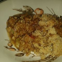 A picture of All crust rhubarb crumble.